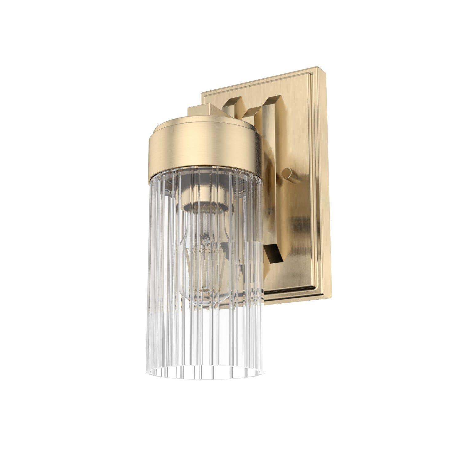 Gatz Modern 1 Light Wall Sconce - Brushed Nickel Finish, Plug-in Wall Light Fixture for Bedroom, Living Room, Hallway & Entryway Lighting Decor