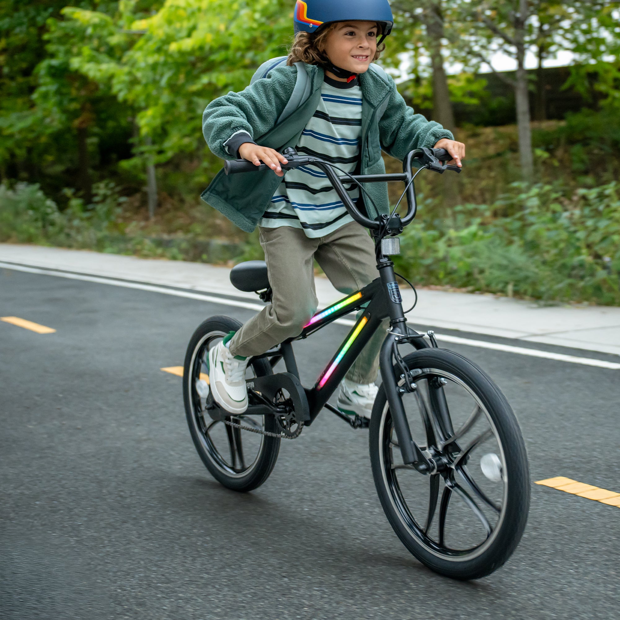 Light Rider 20 BMX Style Kids' LED Light Up Bike - Durable & Safe for Boys & Girls Ages 5-12 - Perfect for Night Riding, Neighborhood Cruising & Outdoor Adventures