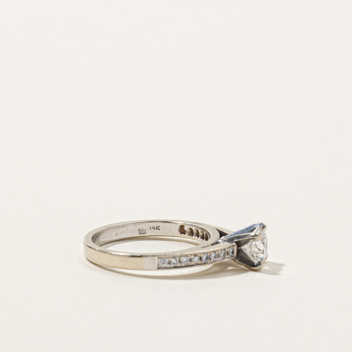 1.03ctw Solitaire Diamond Ring with Accents - SI1 Clarity, F Color, Size 7 | Elegant Engagement & Wedding Ring for Women | Perfect Proposal Gift & Anniversary Jewelry