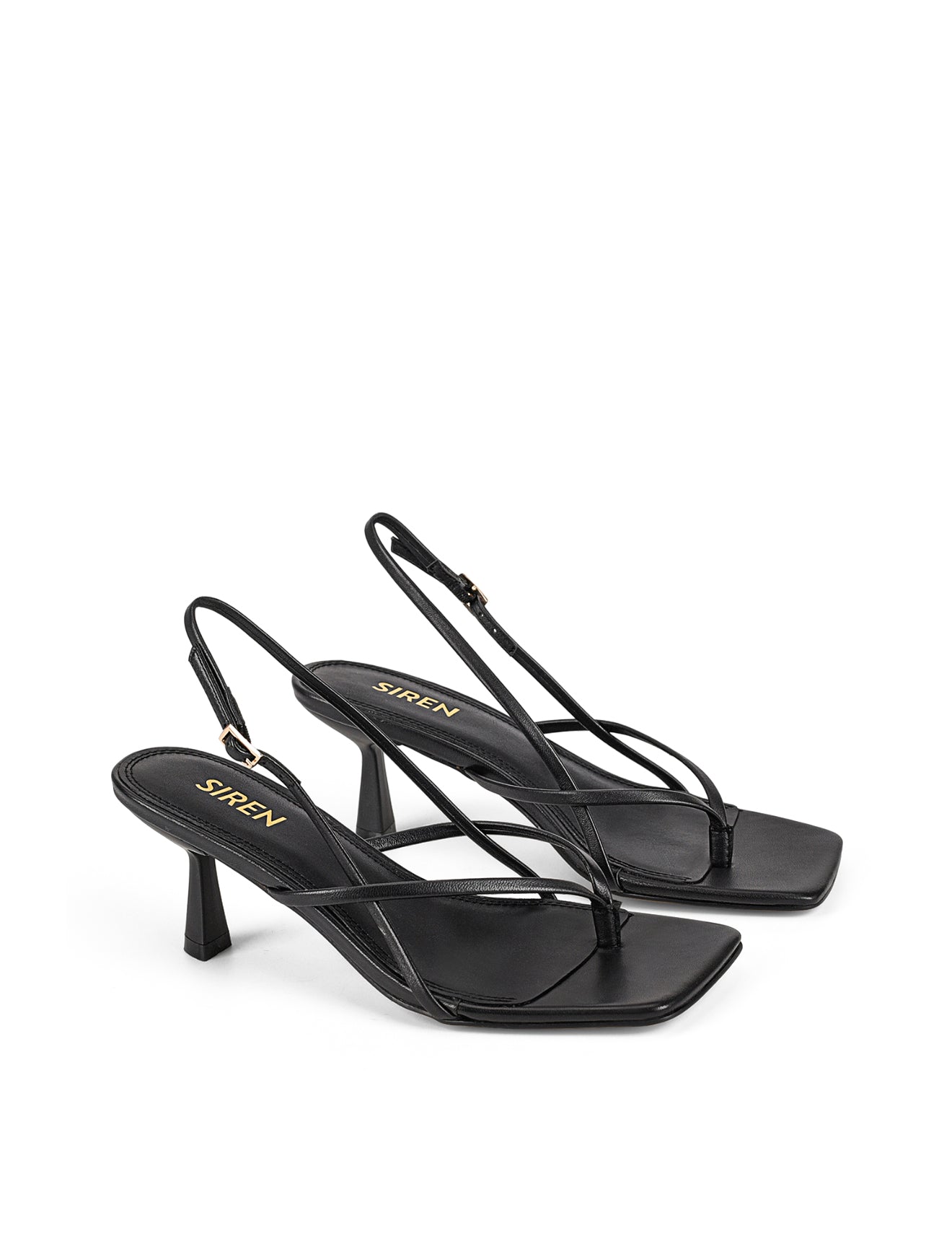 Santorini Strappy Thong Sandals for Women - Black Leather Summer Beach Sandals | Comfortable Flip Flops for Vacation, Pool Party & Casual Outings