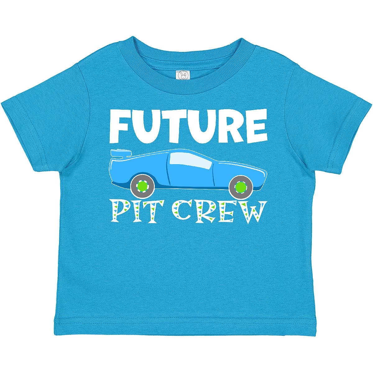 Inktastic Future Pit Crew Blue Race Car Toddler T-Shirt - Cute Toddler Boys Graphic Tee for Racing Fans - Perfect for Birthday, Car Show & Playdate Outfits