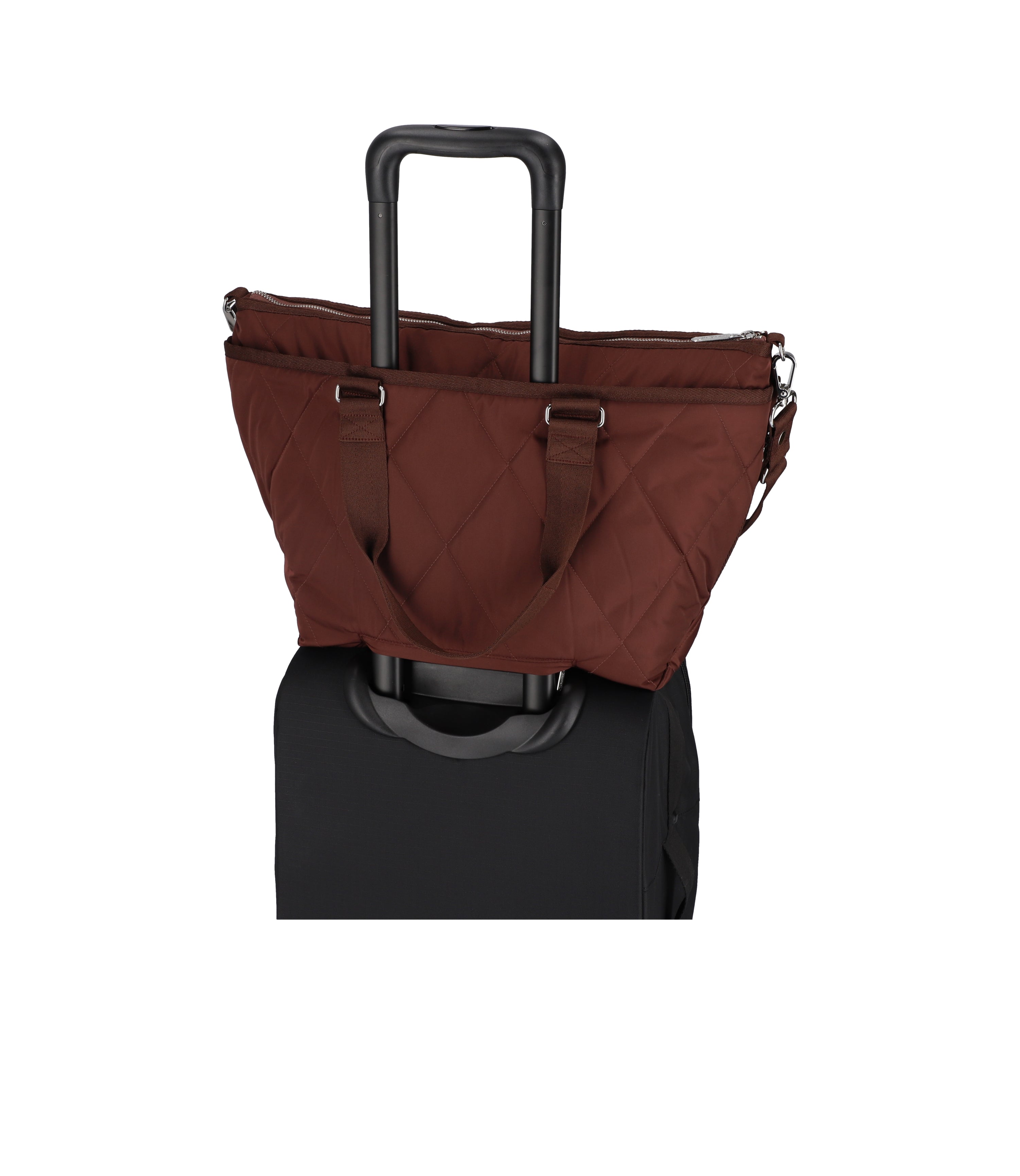 Stylish Quilted Zip Tote Bag for Women - Large Capacity Fashion Handbag with Secure Zipper Closure - Perfect for Work, Travel & Shopping
