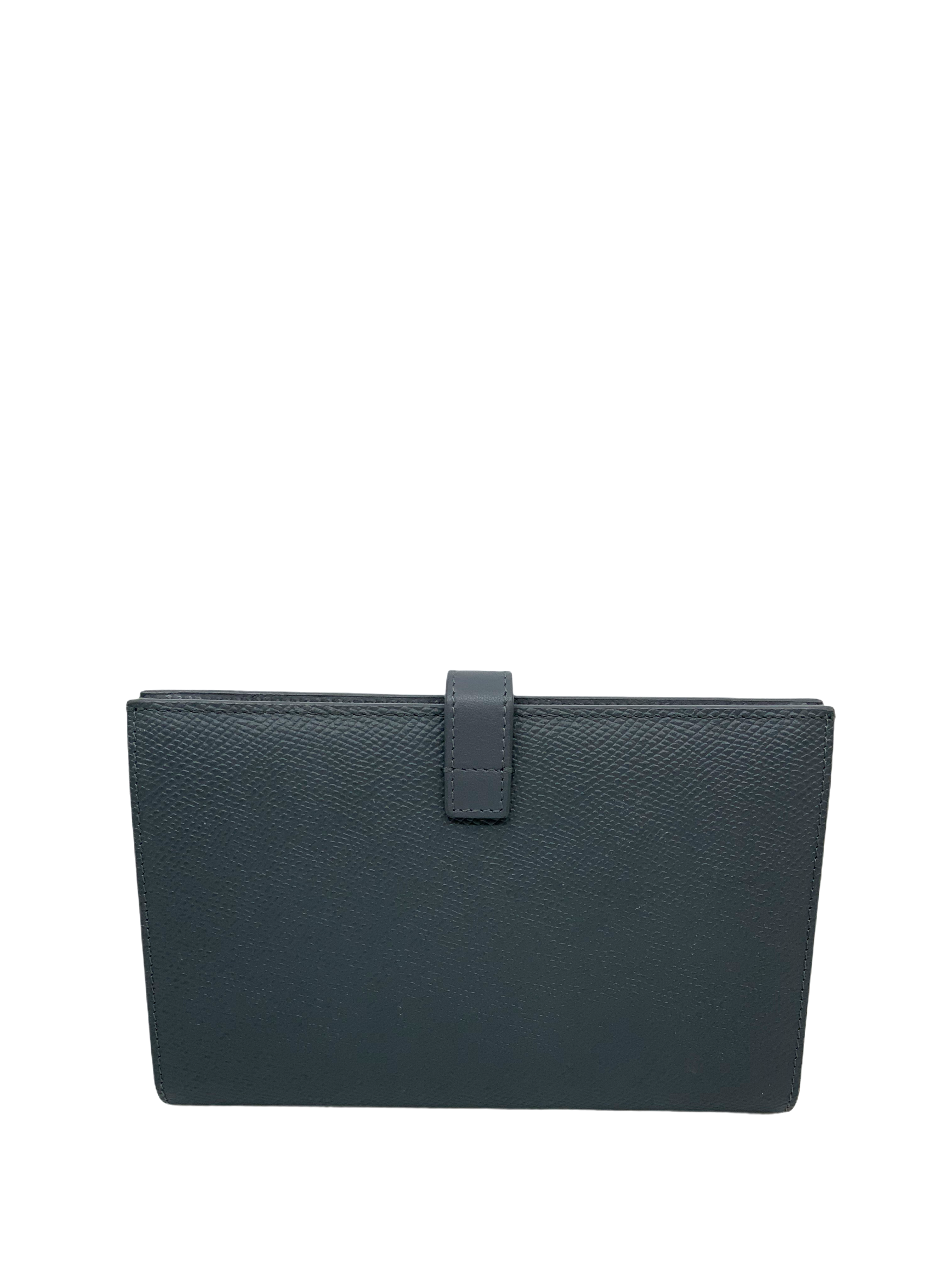 Celine Grained Calfskin Large Strap Wallet for Women | Premium Leather Designer Wallet with Long Strap | Perfect for Everyday Use, Travel & Special Occasions