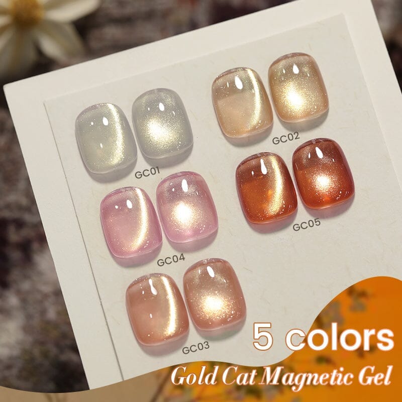 Gold Cat Magnetic Gel Nail Polish - Classic Poetry 10ml | Long Lasting UV LED Nail Art Polish for Salon & Home Manicure | Perfect for Parties, Weddings & Special Occasions