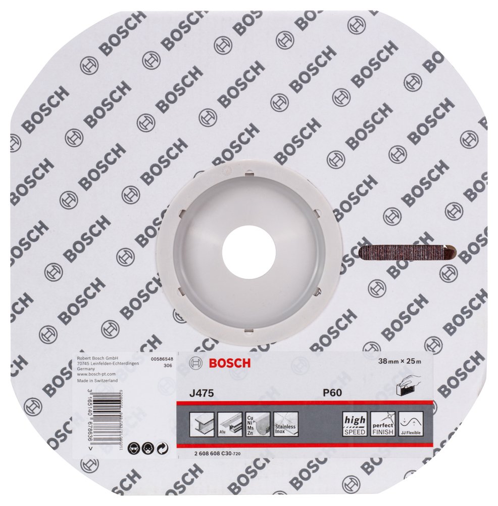 Bosch 2608608C30 K60 J475 Blue Sanding Sheet for Metal 38x25000mm - Perfect for Grinding, Polishing & Surface Preparation