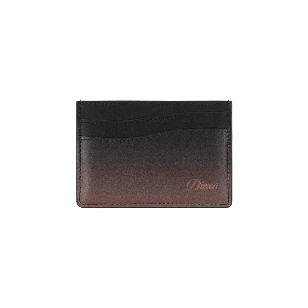 Dime Cursive Gradient Leather Cardholder Wallet - Slim RFID Blocking Credit Card Holder for Men & Women (Copper) | Perfect for Everyday Use, Travel & Minimalist Lifestyle