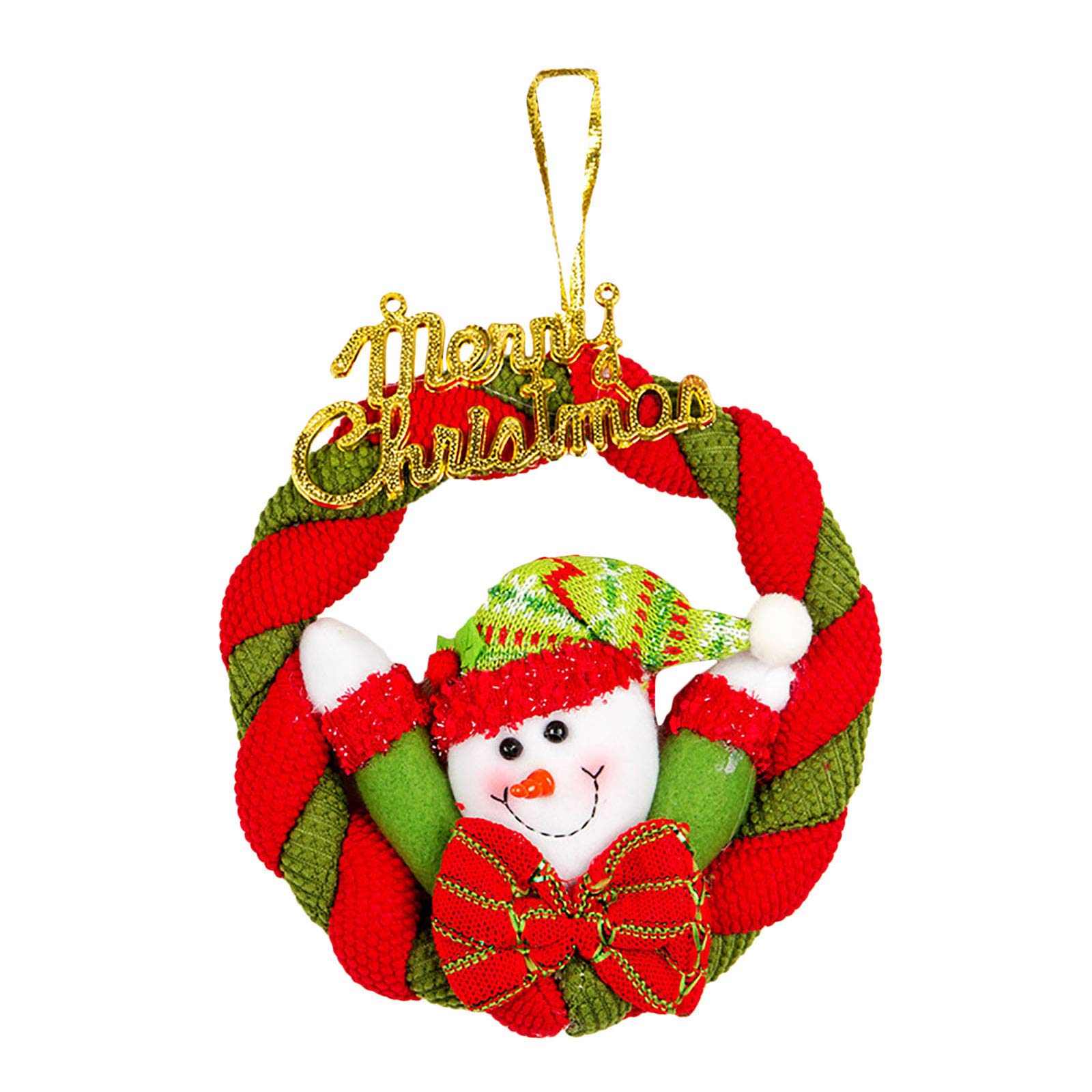Christmas Rattan Wreath Pendant - Flocked Window Hanging Decor for Holiday Home Decoration | Perfect for Fireplace Mantel, Front Door, and Festive Indoor/Outdoor Decor