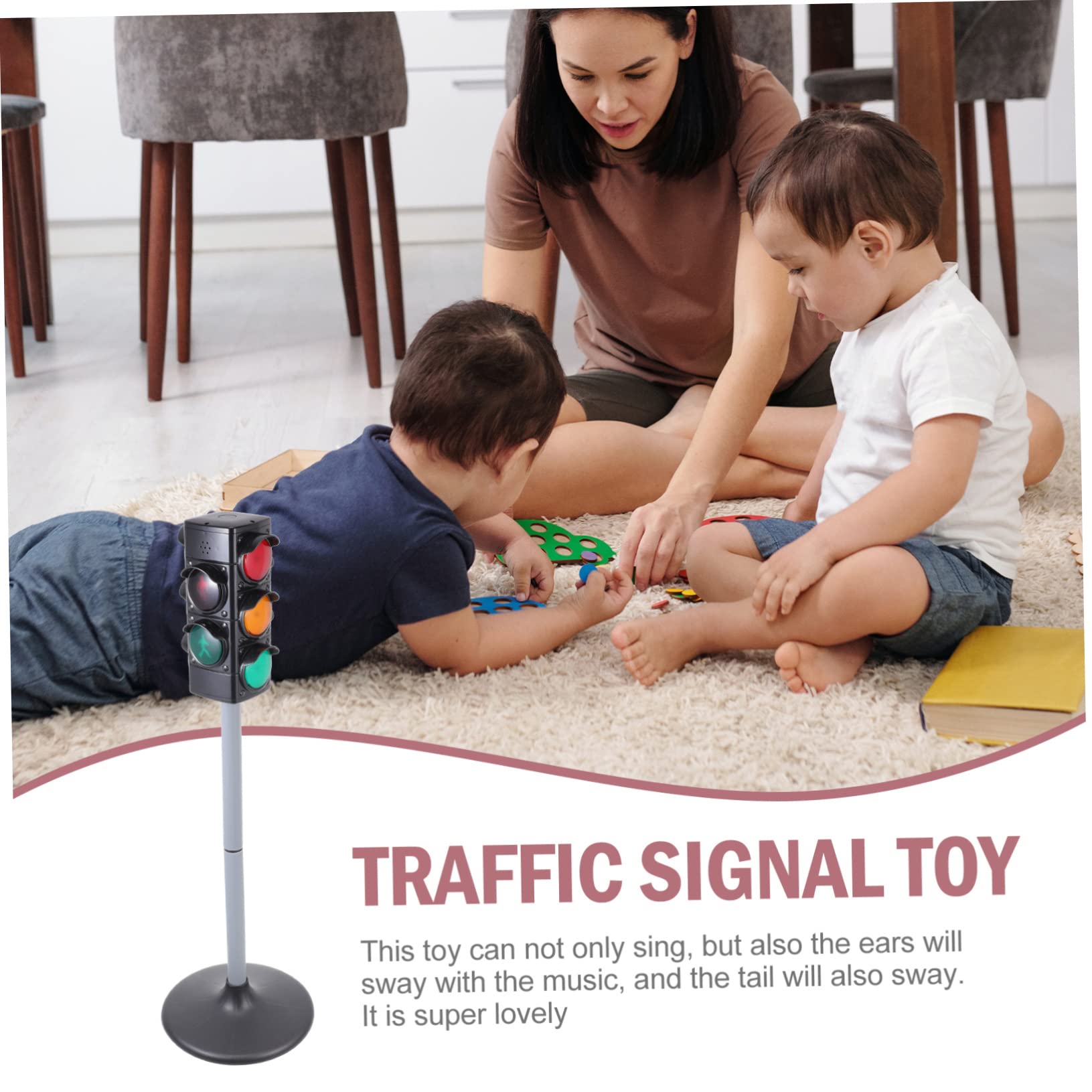 ERINGOGO Mini Traffic Sign Toy Set - Road Construction Themed Playset with Traffic Lights, Crossing Signs & Educational ABS Plastic Puzzle for Kids | Perfect for Birthday Parties, Classroom Learning & Pretend Play