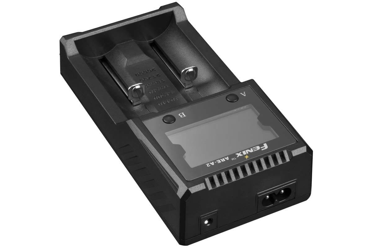 Fenix ARE A2 Smart Battery Charger for AA AAA NiMH Li-ion - Fast Charging with LCD Display - Perfect for Home, Travel, and Emergency Preparedness