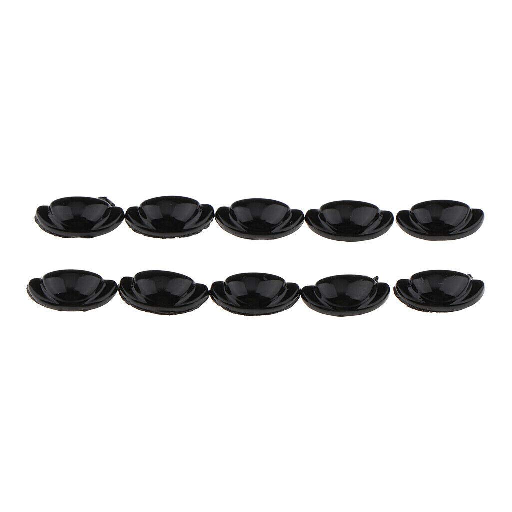 1:6 Scale 10Pcs Black Door Knobs Handles - Miniature Dollhouse Hardware DIY Accessories for Model Homes, DIY Projects & Miniature Decor