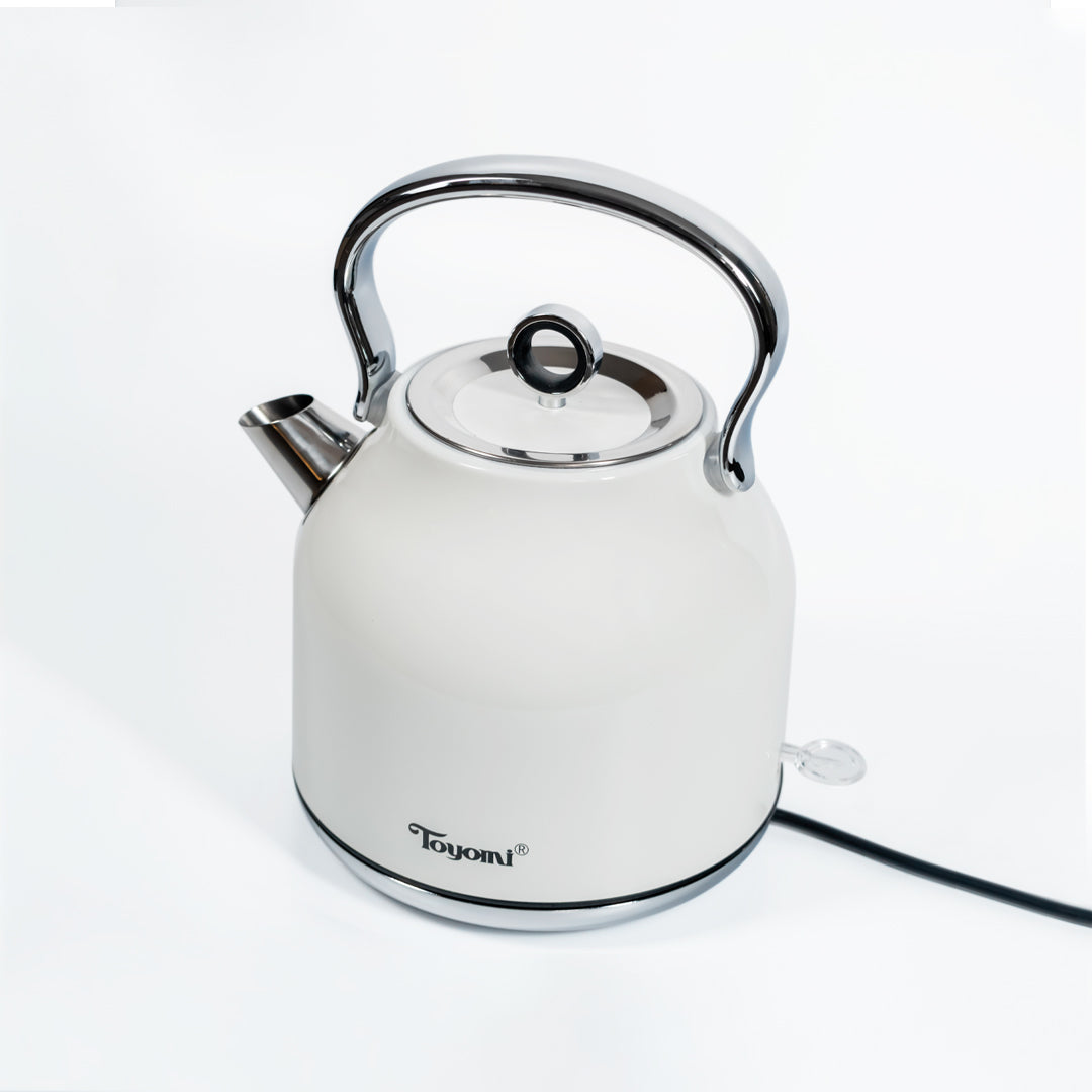 TOYOMI 1.7L Stainless Steel Electric Water Kettle - Fast Boiling, Auto Shut-Off & Boil-Dry Protection - Perfect for Home, Office & Tea/Coffee Brewing