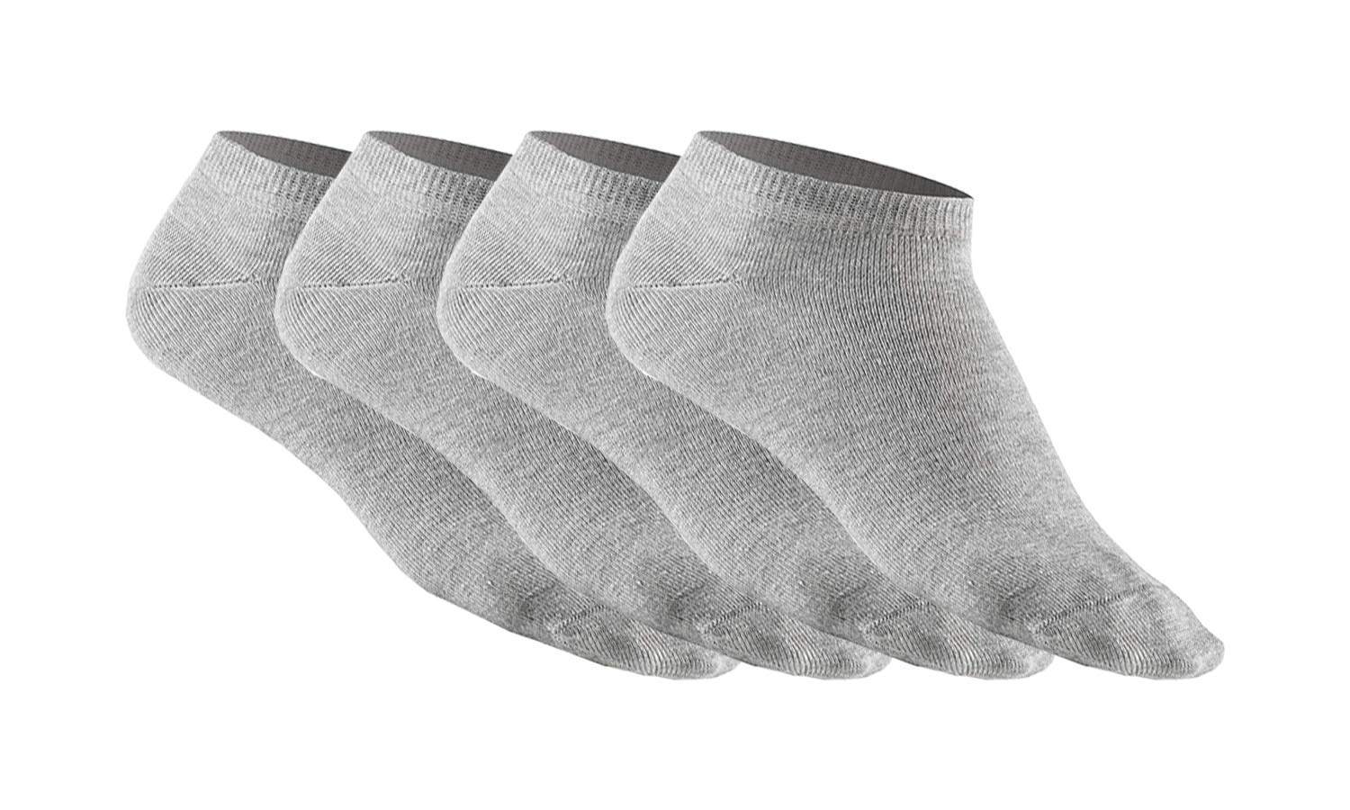 **JYVAEER Cotton Athletic Socks for Running & Sports - Unisex Breathable Anti-Odor Sneaker Socks (4 Pairs) - Perfect for Gym, Work & Daily Wear**