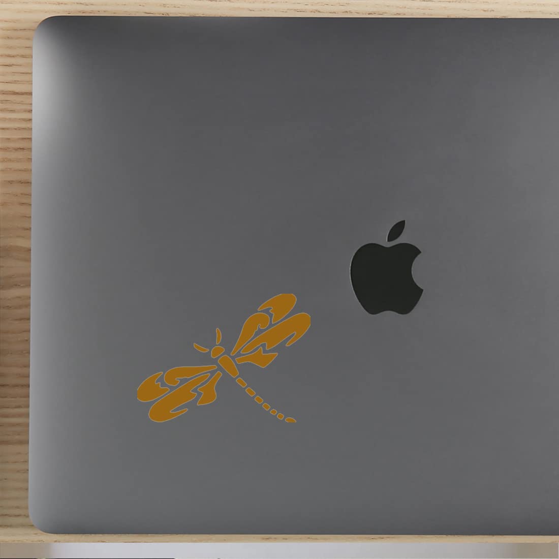 Premium Metallic Gold Dragonfly Vinyl Decal Stickers (Set of 2) - Waterproof, Durable for Laptop, Phone, Helmet, Car, Mug & Home Decor - Perfect for DIY Crafts, Wall Art, and Personalizing Accessories