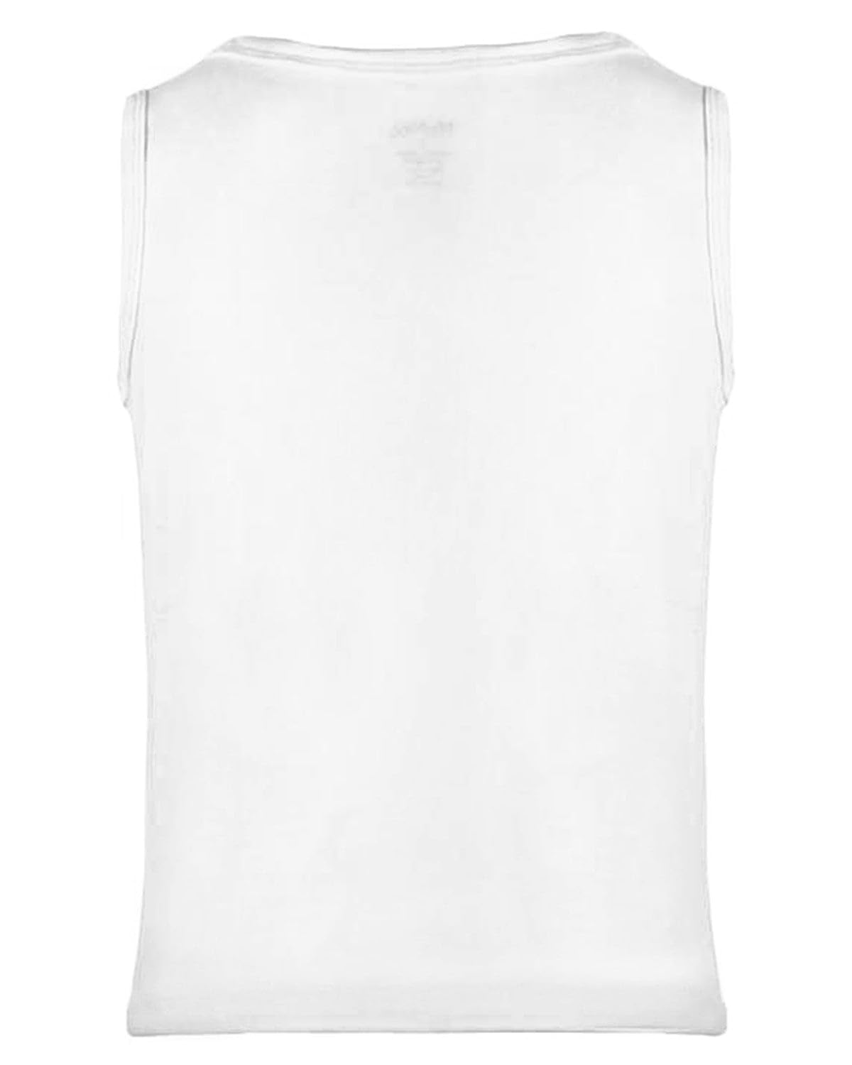 MeMoi Boys' 3-Pack White Cotton Blend Tank Tops for Kids - Breathable Summer Shirts for Playground, Beach & Casual Wear