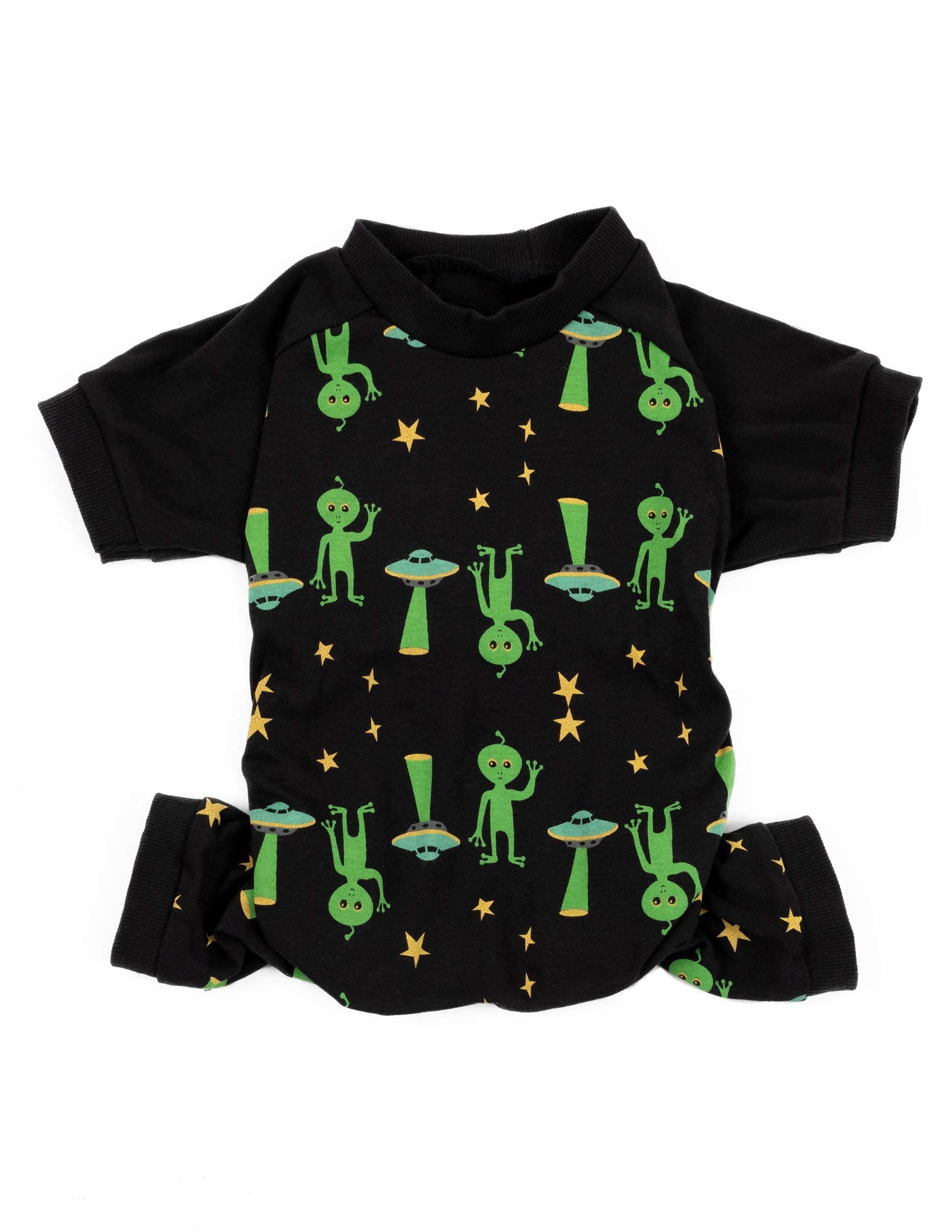 Leveret 100% Cotton Dog Pajamas with Alien Print - Small Size for Small Dogs | Perfect for Cozy Nights & Cute Pet Photos