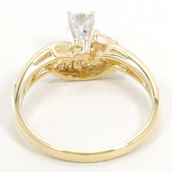 18K Yellow Gold and White Gold Diamond Ring for Women - Elegant Wedding, Engagement, Anniversary Jewelry Gift - Perfect for Special Occasions and Everyday Luxury
