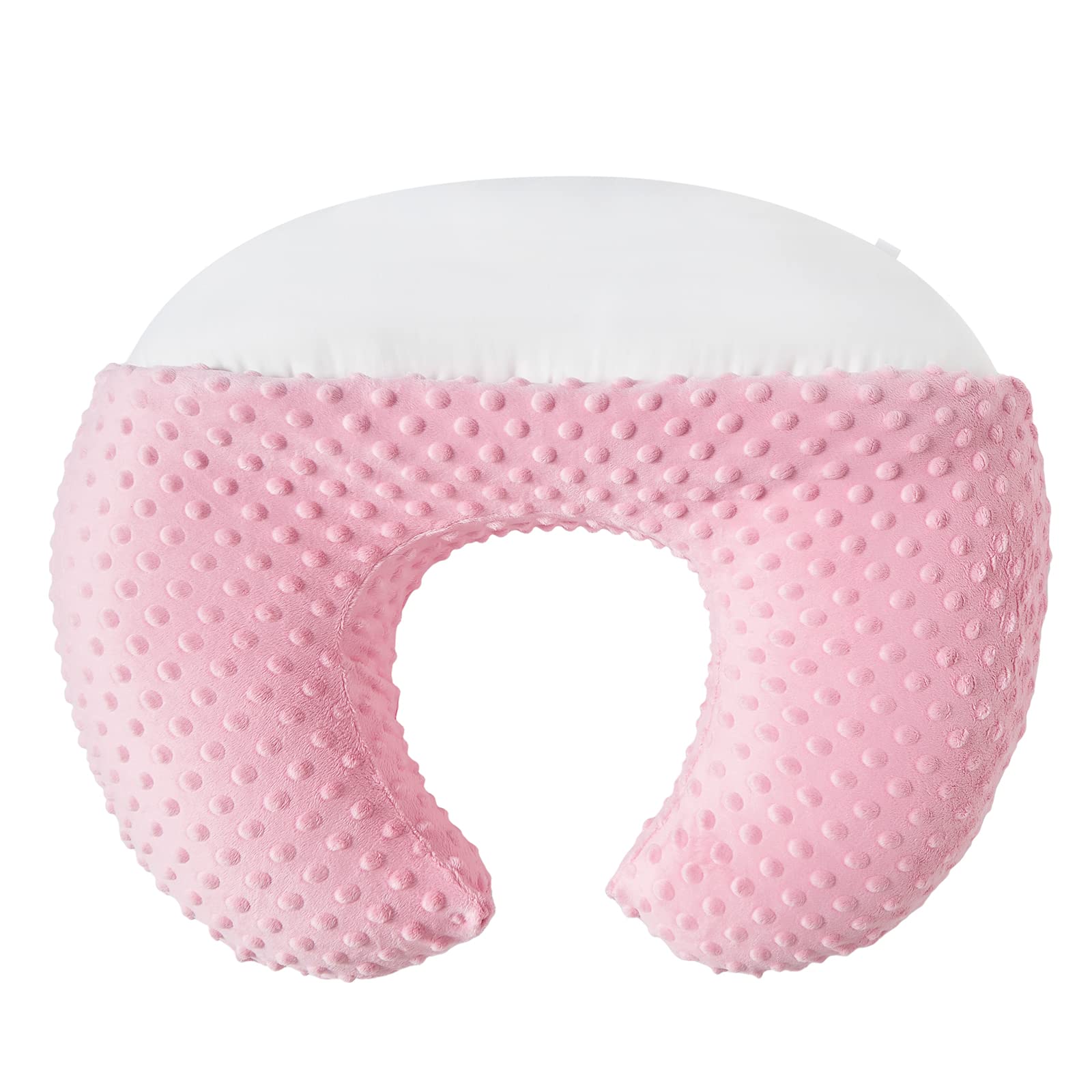 **Baby Nursing Pillow Cover - Ultra-Soft Breastfeeding Pillow Slipcover for Newborns & Infants (Candy Pink) - Perfect for Feeding, Cuddling & Comfort**