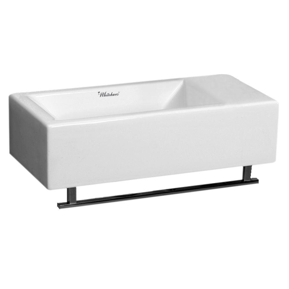 Isabella Single Bowl Bathroom Sink Faucet Mount - Right Hand Design for Modern Vanities | Perfect for Small Bathrooms & Powder Rooms
