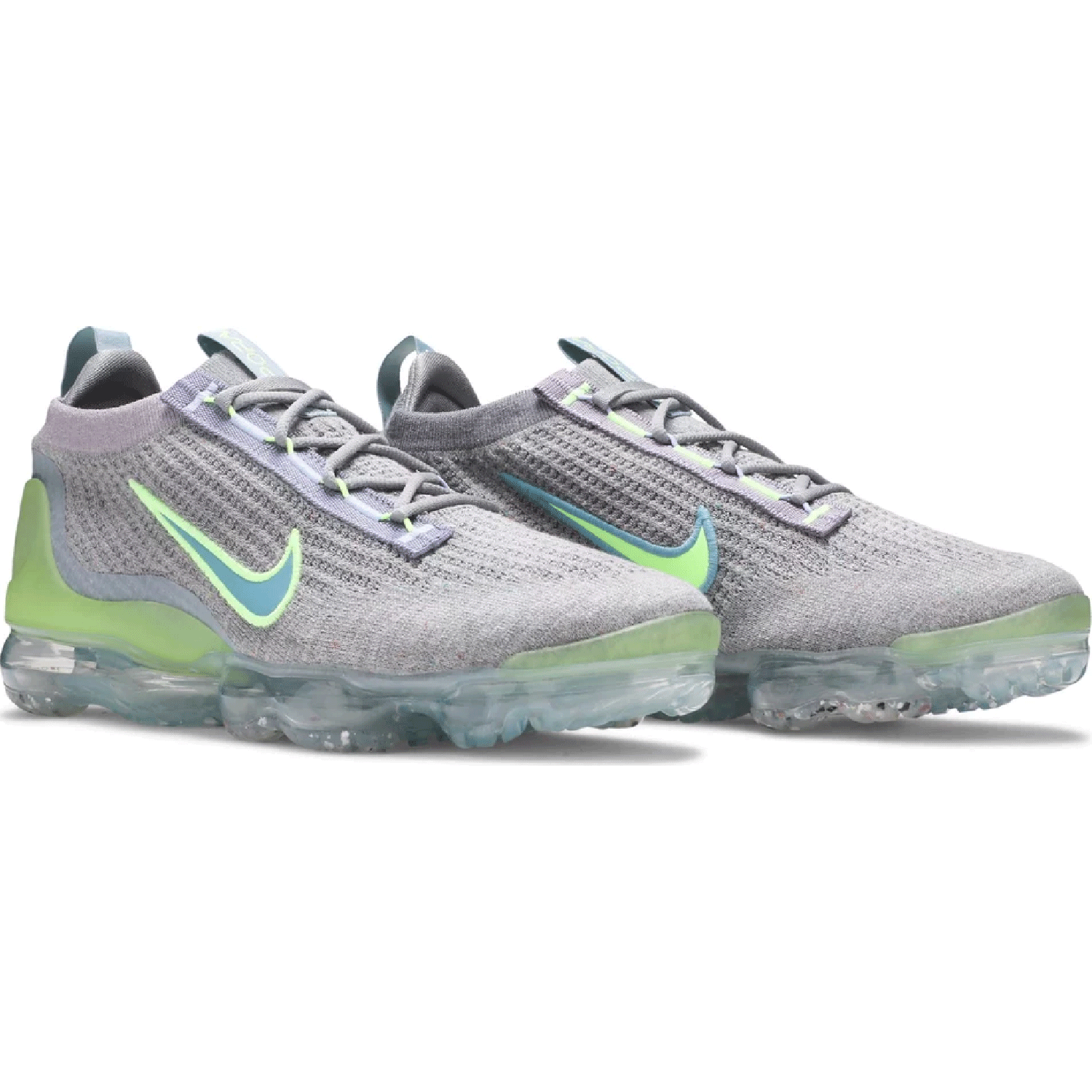 Nike Air VaporMax 2021 Flyknit Running Shoes - Grey/Light Lime | Lightweight Cushioned Sneakers for Men & Women | Perfect for Jogging, Gym Workouts & Daily Wear