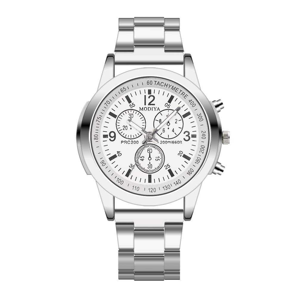 TPSOUM Men's Analog Quartz Wrist Watch - Classic Stainless Steel Strap for Business, Casual & Formal Occasions