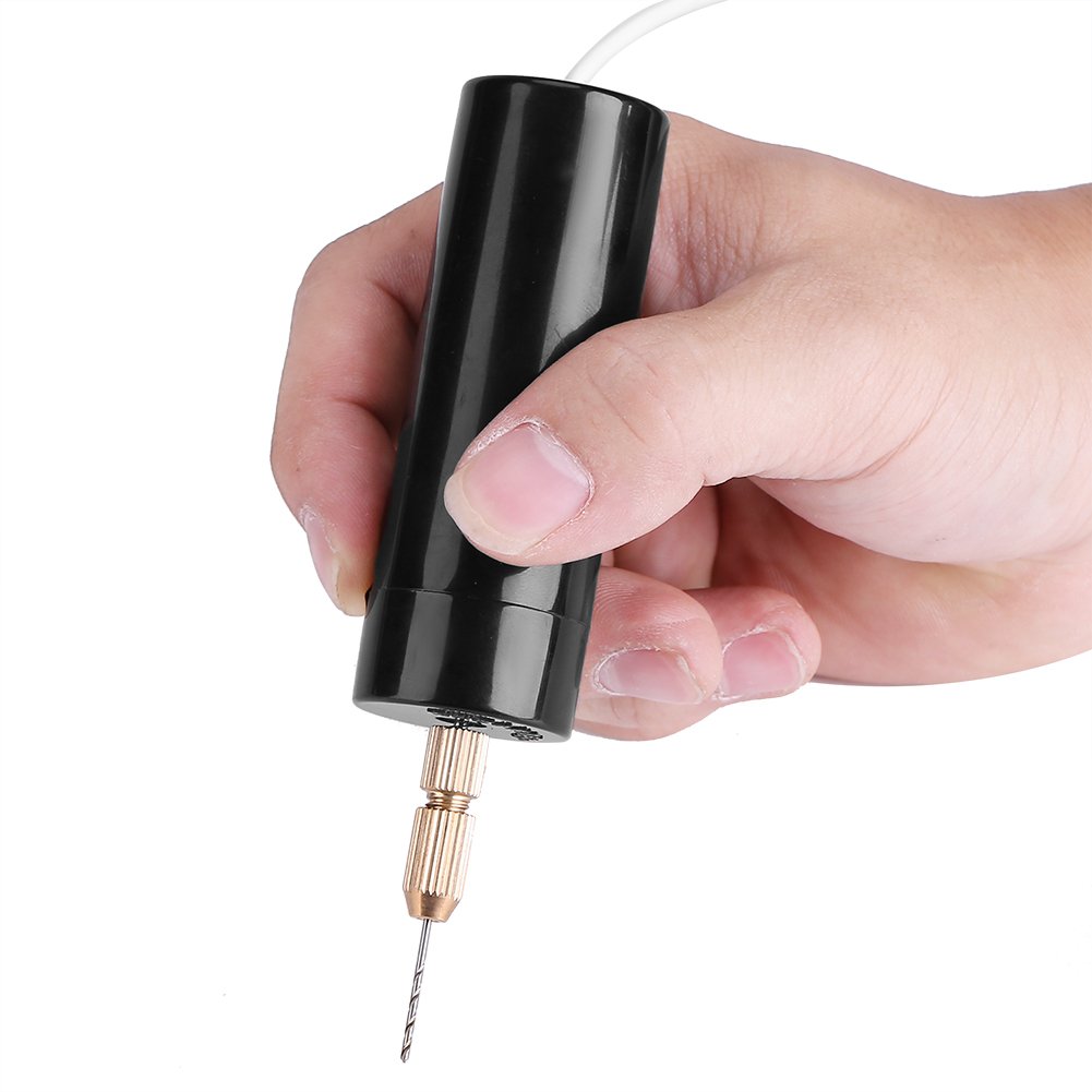 Mini USB Electric Drill for Crafts - 3Pcs Bits, 5V Power for DIY & Jewelry Making
