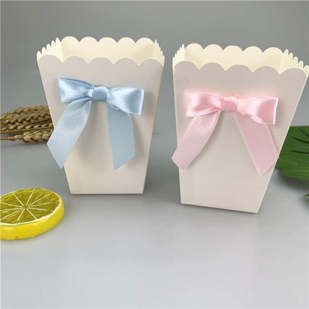 Kisangel 12-Piece Movie Theater Popcorn Box Set - Reusable Snack Containers for Candy, Popcorn & Treats with Decorative Blue Bow | Perfect for Parties, Movie Nights & Home Decor