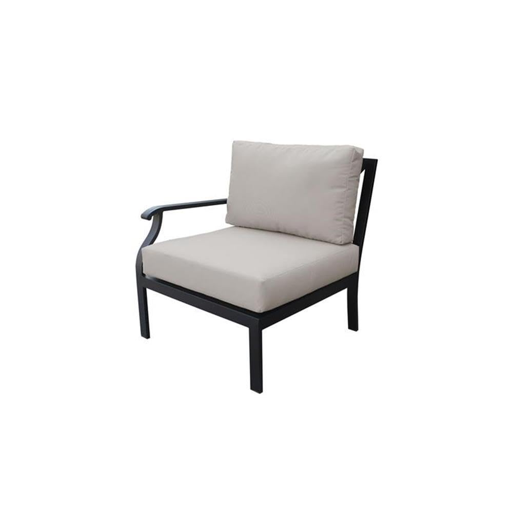 TK Classics Kathy Ireland Madison Ave. 2-Piece Aluminum Patio Furniture Set in Beige - Outdoor Dining Set for Garden, Poolside & Backyard Relaxation