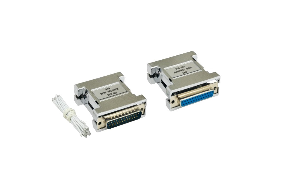 RS 232 Serial Jumper Box DB25 to DB25 Male to Female - 1 Pack for Computer Networking, Industrial Automation & Data Transfer Equipment