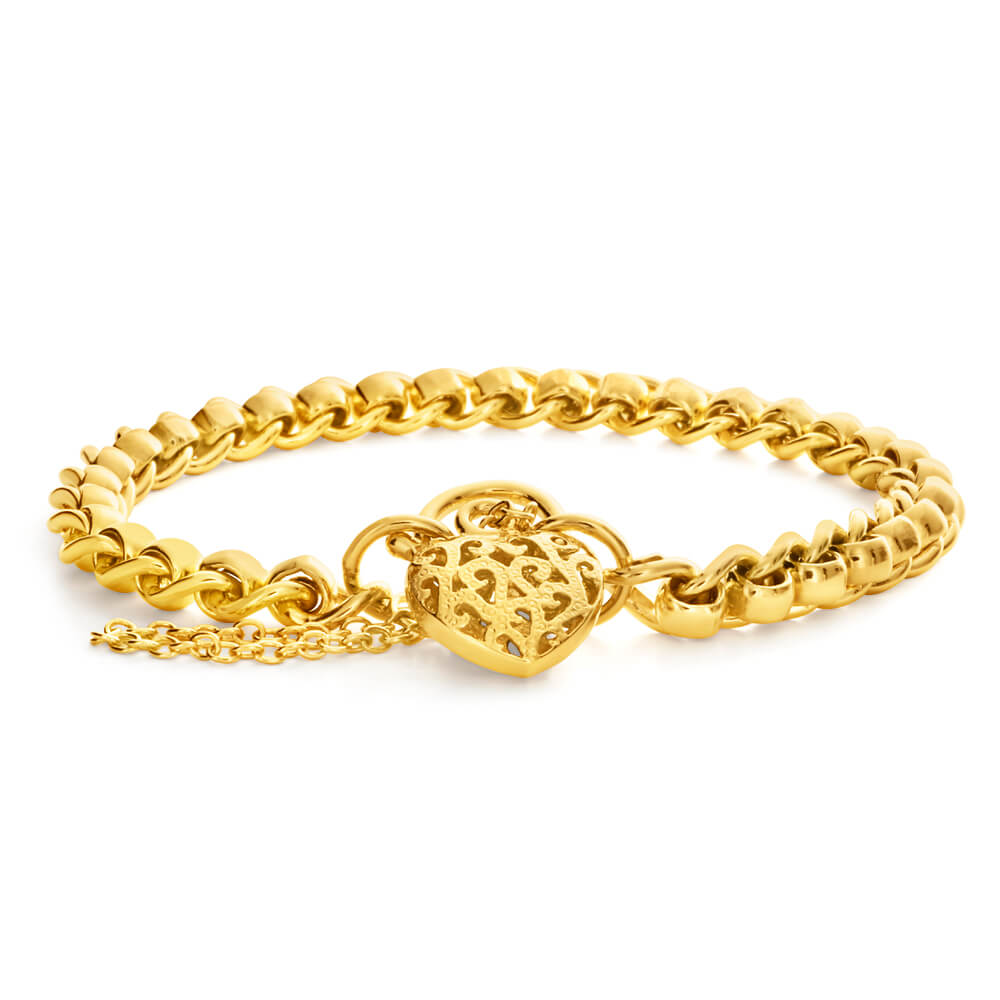 9ct Yellow Gold Copper Filled Roller Bracelet for Women - Elegant Adjustable Bangle for Everyday Wear, Gifts & Special Occasions