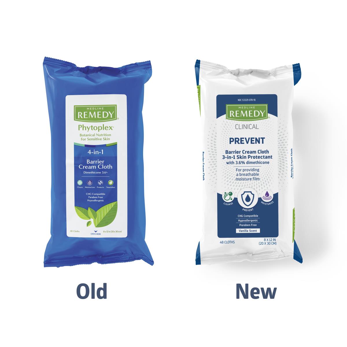 Medline Remedy Clinical Barrier Cream Cloths - 30 Count | Skin Protection for Incontinence, Diaper Rash & Irritation | Hypoallergenic & pH Balanced | Ideal for Elderly Care & Baby Diaper Changes