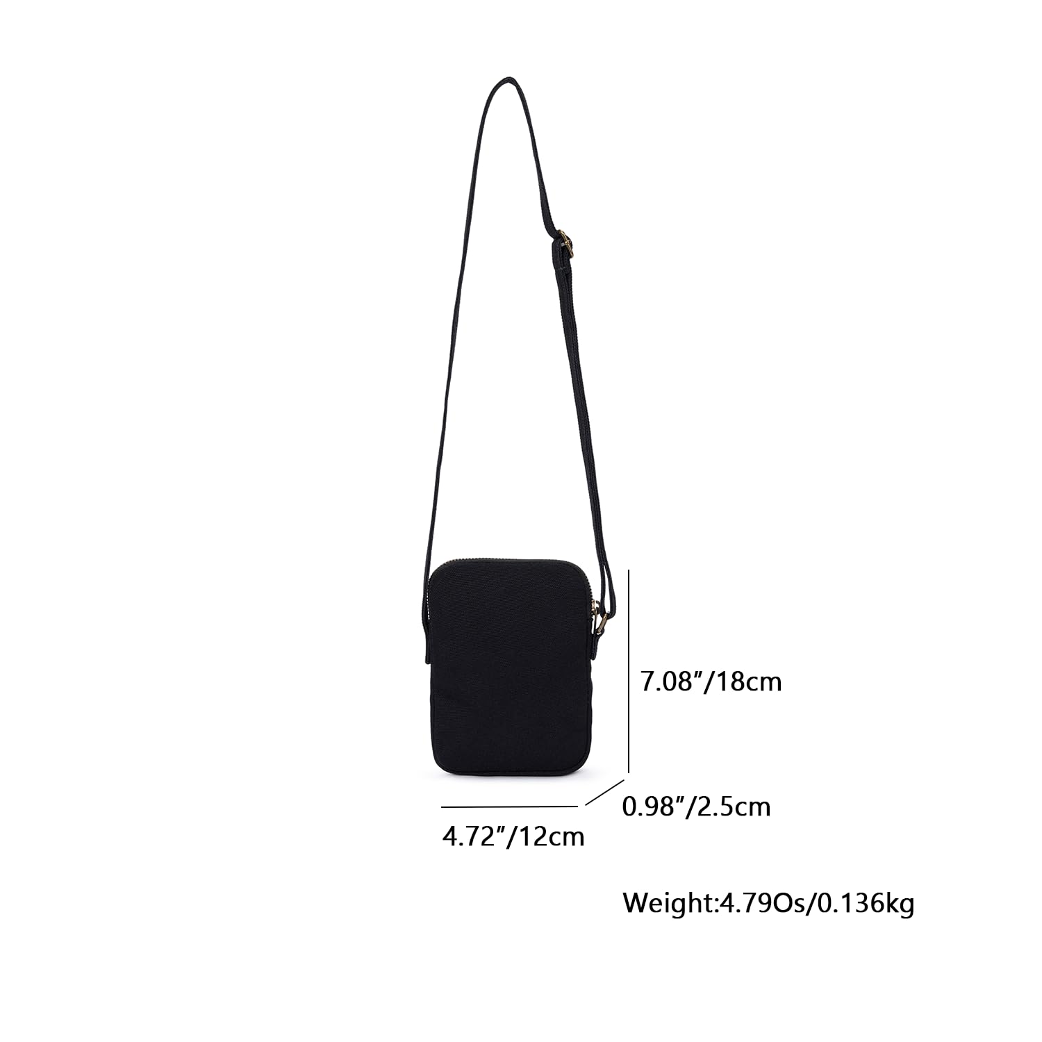 Compact Crossbody Phone Purse with Zipper - Mini Shoulder Bag Wallet for Smartphones & Credit Cards - Perfect for Travel, Shopping, and Everyday Use