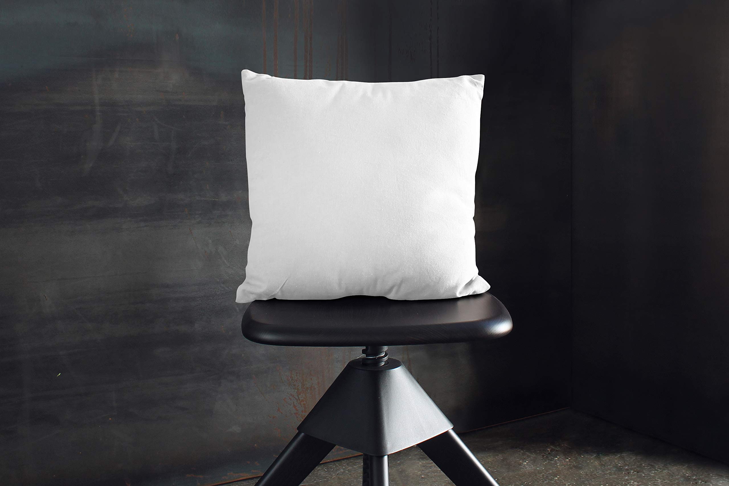 Encasa XO 18x18 Inch White Cotton Throw Pillow Covers Set of 2 - Decorative Cushion Covers with Premium Zippers for Sofa, Bed, Living Room | Soft Home Decor Accents for Cozy Reading Nooks & Modern Interior Design