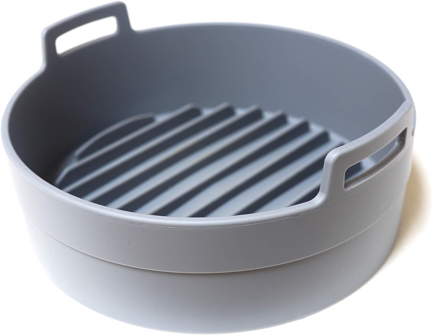Premium Air Fryer Silicone Pot Liner - Extra Strong & Food Safe | Non-Stick Oven Accessories for 5.3QT+ Air Fryers | Replaces Flammable Parchment Paper | Easy Clean Basket Liner for Healthy Cooking | Perfect for French Fries, Chicken Wings & Vegetables
