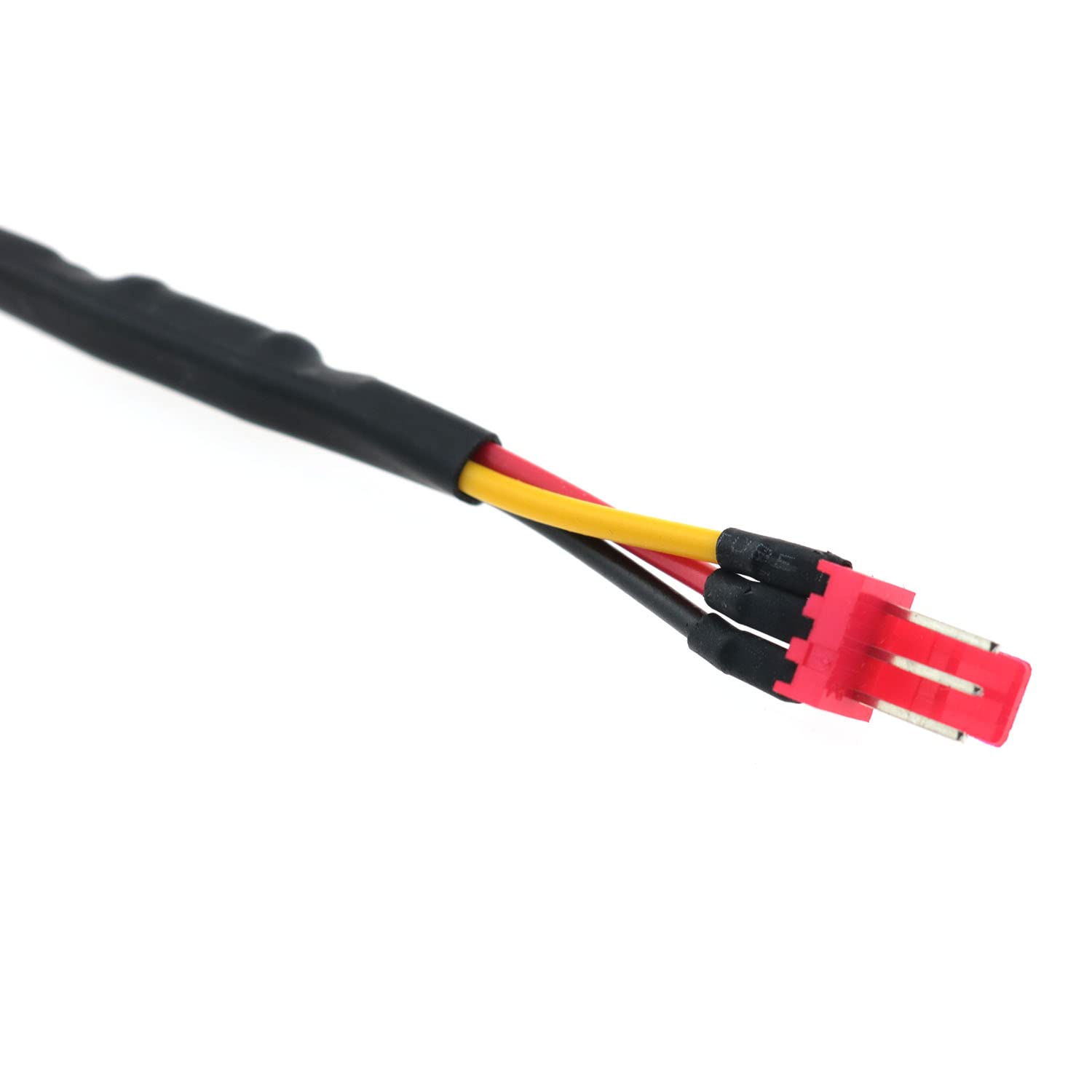 DGZZI 3-Pin PC Fan Speed Reducer Cable - 47 Ohm Resistor for 50-55% RPM Reduction, Temperature Control & Noise Reduction - Male to Female Connector for Case Fans, CPU Coolers & PWM Fans (Red) - Perfect for Silent PC Builds & Gaming Rigs