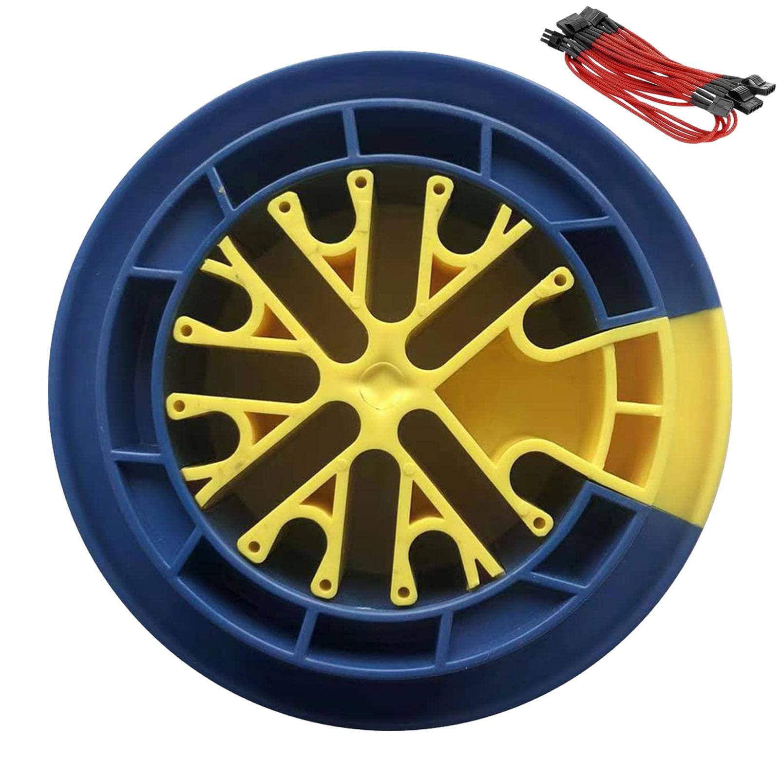 Professional Cable Comb Organizer Tool - Cord Management Kit for Wires & Cables (Blue/Yellow) | Perfect for Home Office, Gaming Setup & Server Room Organization | Portable Cable Dresser & Bundler for Neat Wire Arrangement