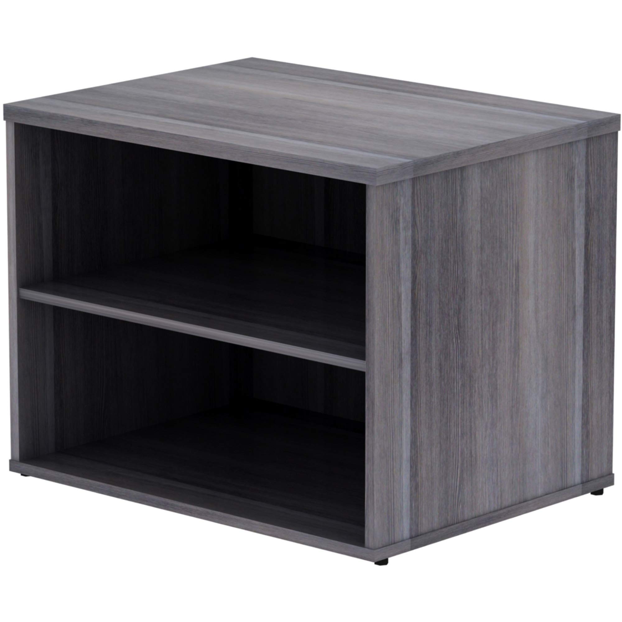 Lorell Relevance Series Charcoal Laminate Office Desk - Modern Workstation for Home & Business - Perfect for Small Spaces, Home Offices & Corporate Environments