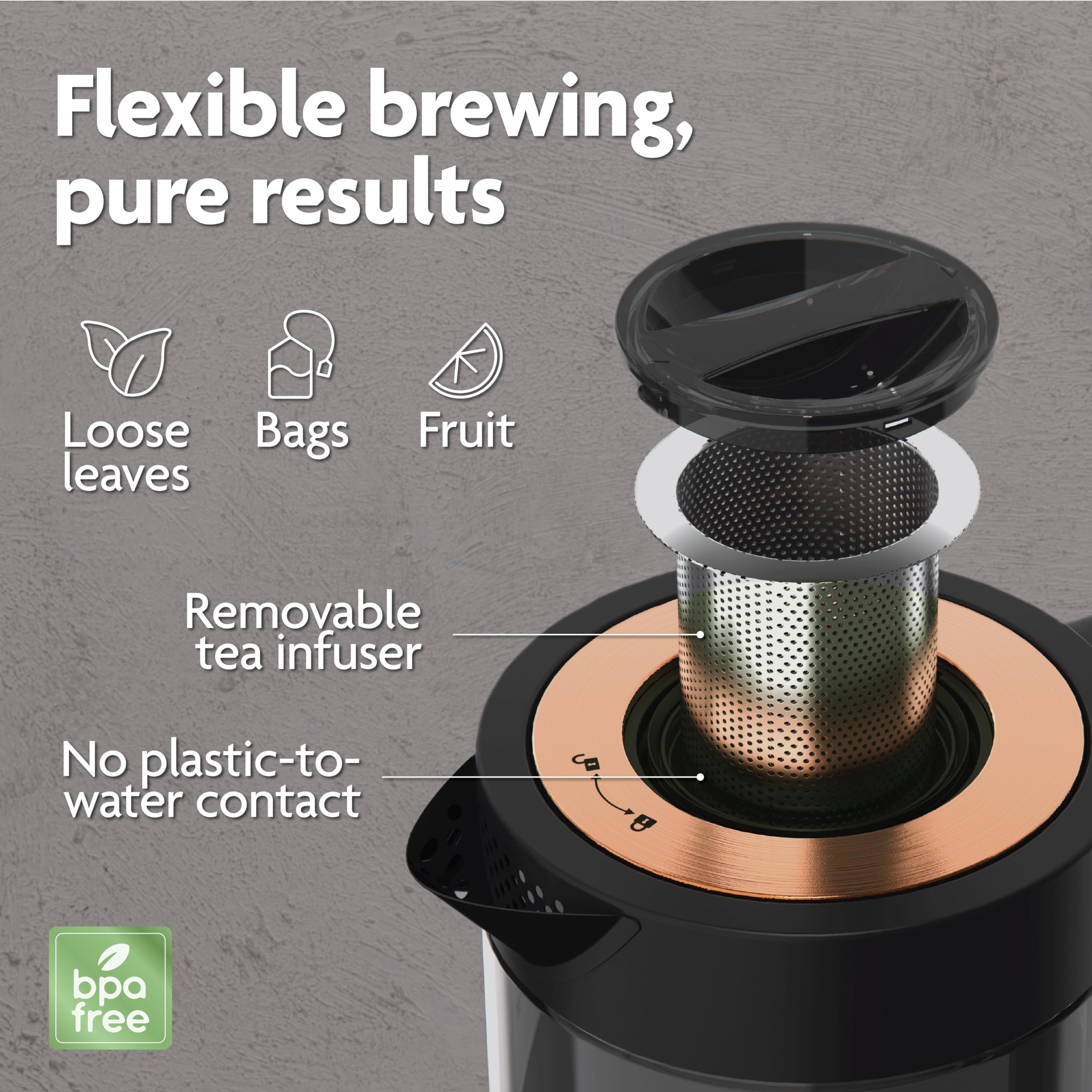 Premium Electric Tea Kettle with Infuser - Ceramic Teapot & Cups Set with Wooden Tray - Perfect for Loose Leaf Tea Brewing - Ideal Gift for Tea Lovers - Home & Office Tea Ceremony Set
