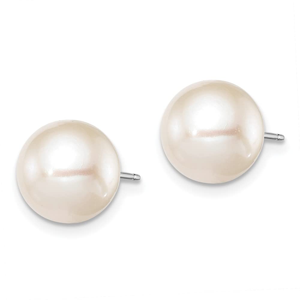 925 Sterling Silver White Freshwater Cultured Pearl Stud Earrings for Women - 9-1mm Round Shape Fine Jewelry - Perfect Gift for Her, Birthday, Anniversary & Special Occasions