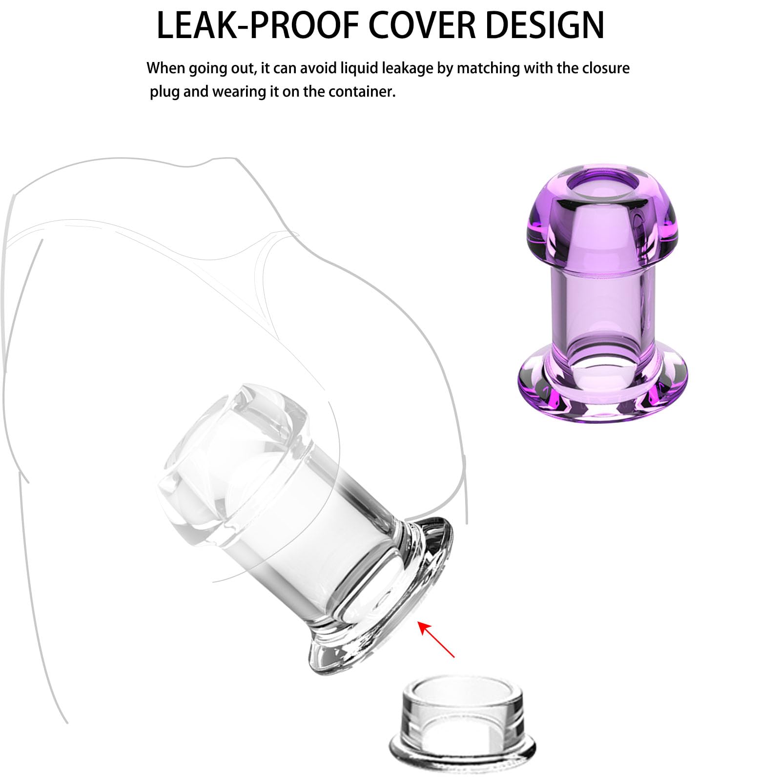 AMAZBEE Transparent Hollow Anal Plug with Expansion Speculum, Wide Base Vaginal Dilator, Enema Anal Tunnel Sex Toy for Women & Men (Small) - Perfect for Solo Play, Couples & BDSM Exploration