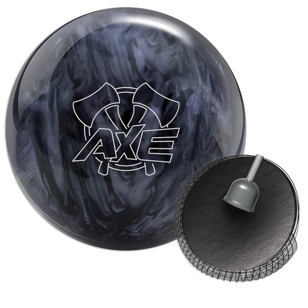 Premium Hammer Axe Bowling Ball - Black/Smoke Finish | High-Performance for Strikes & Spares | Perfect for League Play & Tournaments