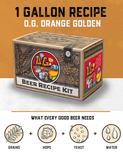 Craft A Brew Orange Golden Ale Recipe Kit - 1 Gallon Home Brewing Beer Supplies with Premium Ingredients - Perfect for Beginners & Homebrewers (Ideal for Parties, Gifts & DIY Beer Making)