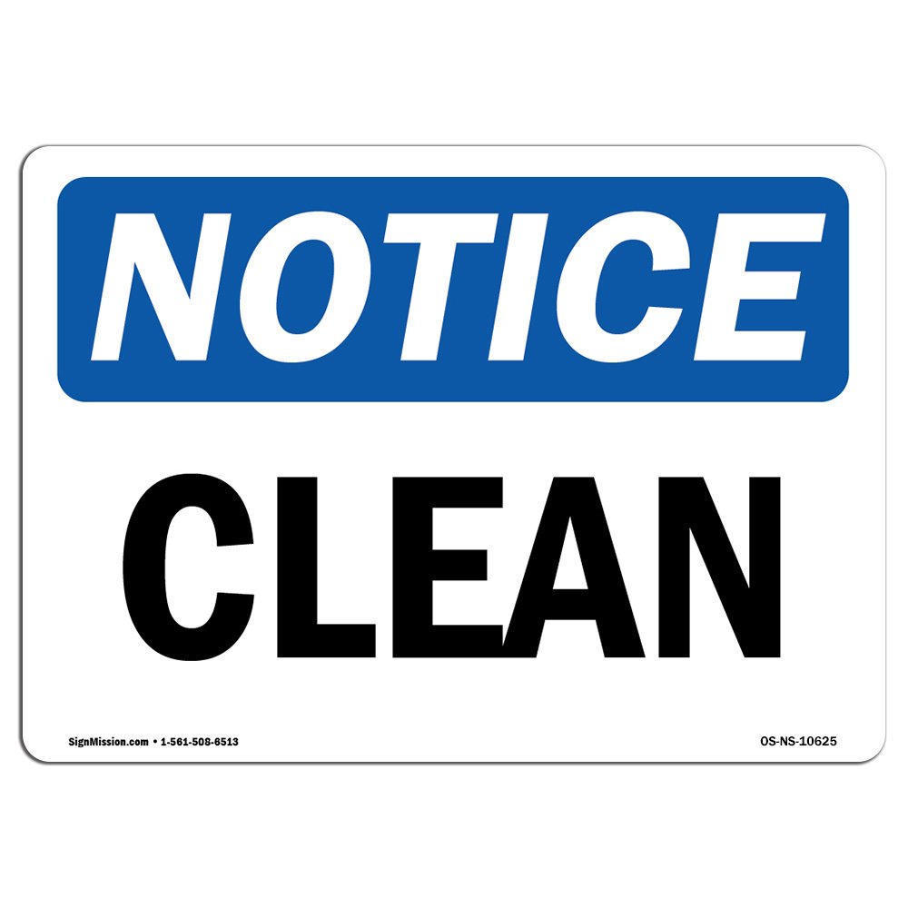 OSHA Notice Sign - Clean | Durable Vinyl Label Decal for Business Safety | Construction Site, Warehouse & Shop Compliance | Made in USA | Perfect for Workplace Safety & Hazard Warning