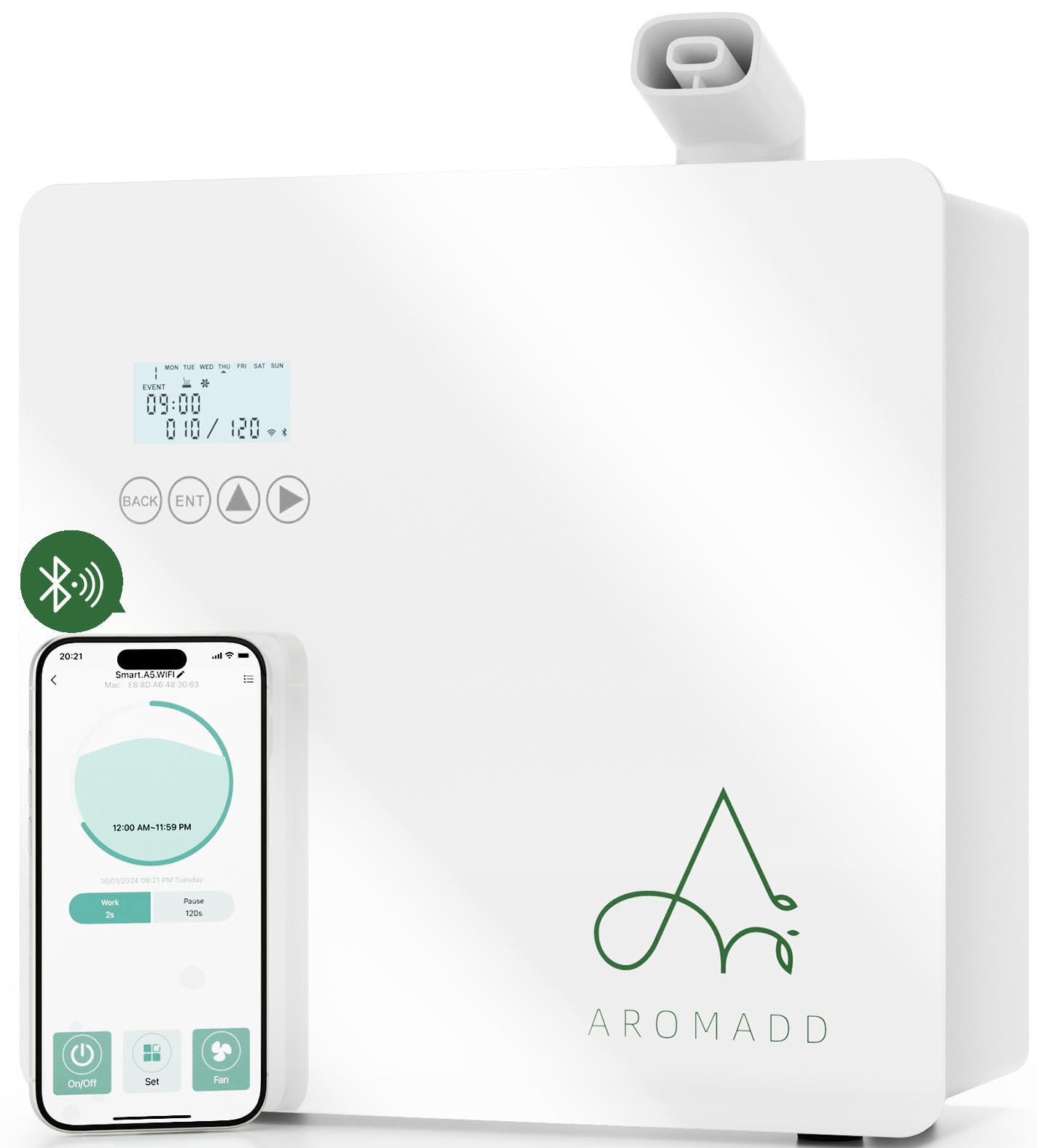 2025 Upgraded 3500 Sq.Ft Smart Scent Diffuser - Whole House & Commercial HVAC Aroma System, Waterless Essential Oil Diffuser with Cold Air Technology, 600ML Large Capacity for Home, Office, Hotel, Spa | Create Relaxing Ambiance & Eliminate Odors