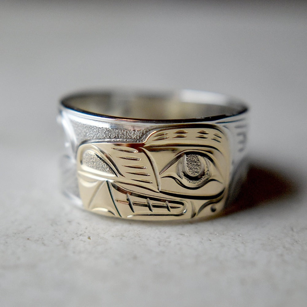 Flat & Tapered Gold Overlay Ring by Joe Descoteaux - Elegant Minimalist Jewelry for Women, Perfect for Everyday Wear, Special Occasions & Gifts