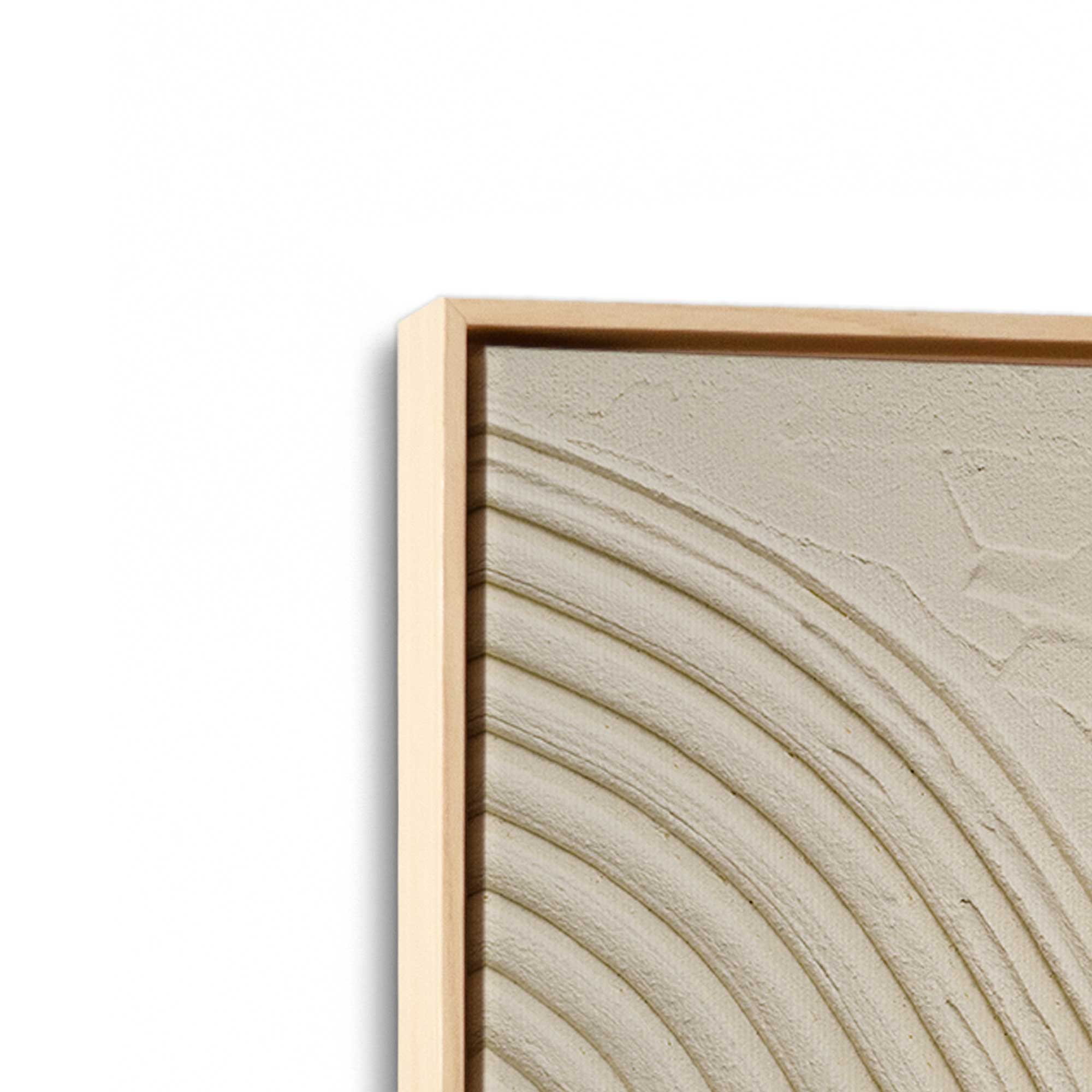Beige Abstract Echoed Curves Canvas Wall Art Print - Modern Home Decor for Living Room, Bedroom & Office