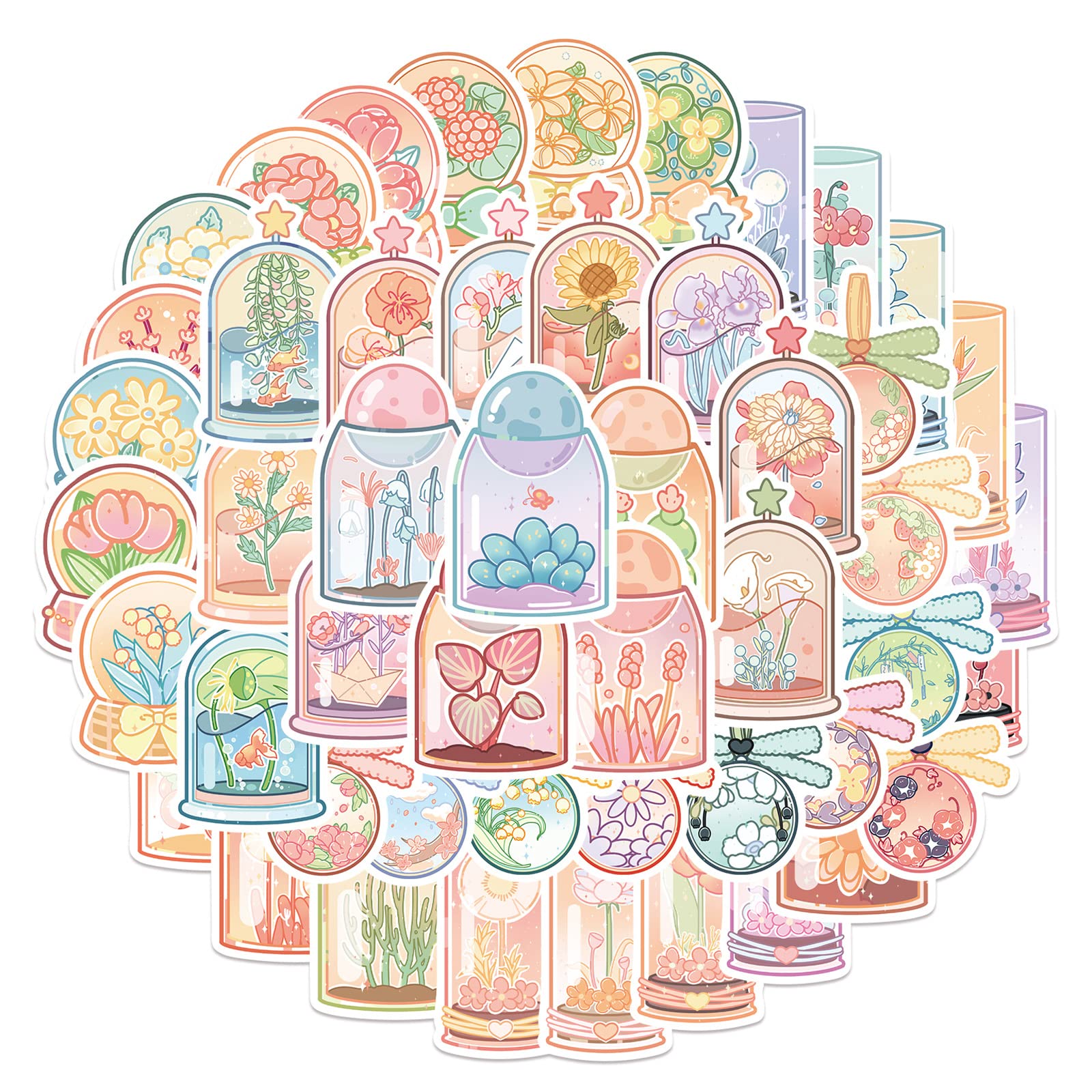 Tuqiso 200 Pcs Waterproof Vinyl Stickers - Cute Cartoon Boba Tea Decals for Water Bottles, Laptops & Flasks | Aesthetic Doodle Stickers for DIY Crafts, School Supplies & Gift Wrapping