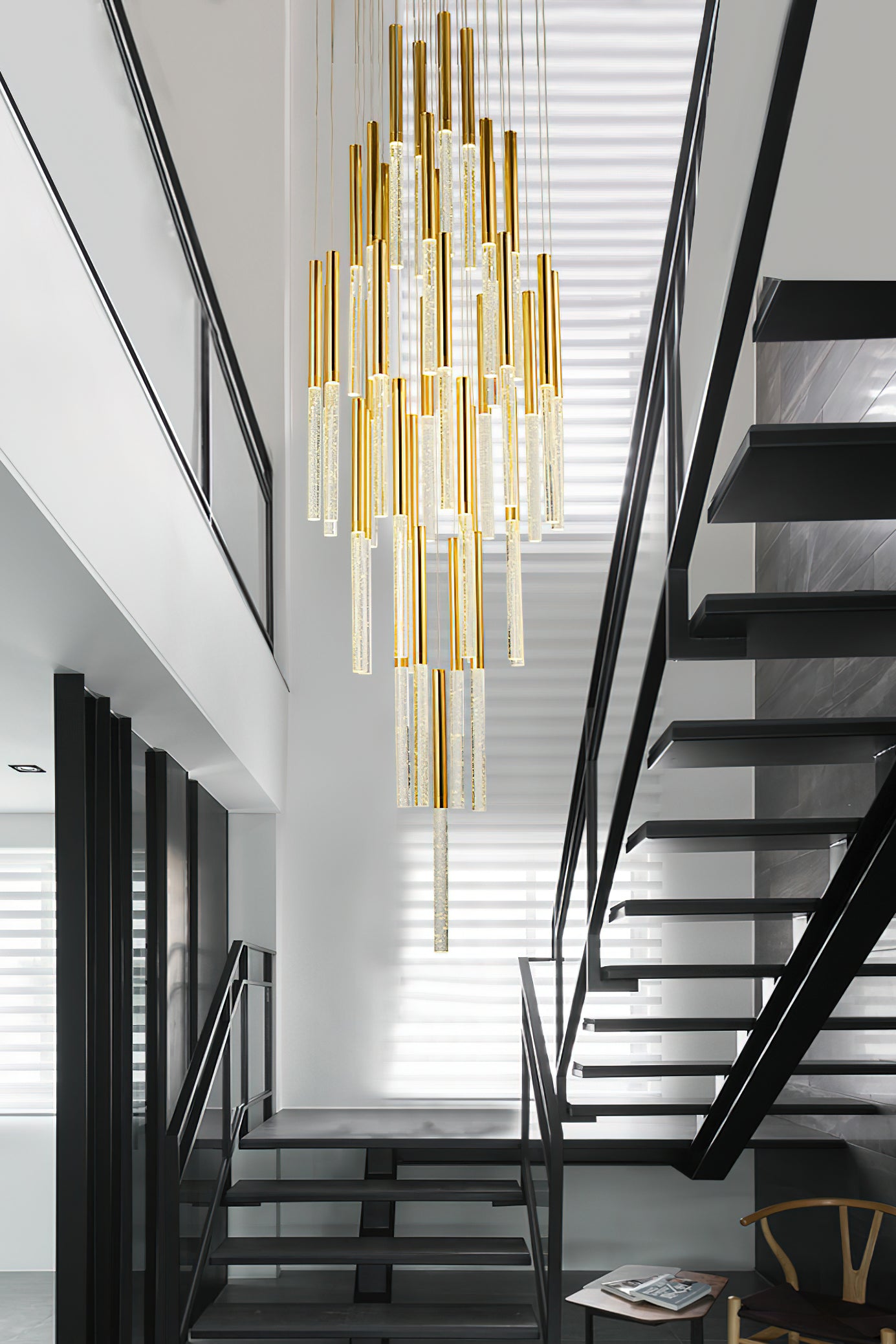 Modern Bubble Glass Pendant Light - Elegant Hanging Chandelier for Dining Room, Kitchen Island & Bedroom Decor - Dimmable LED Lighting Fixture