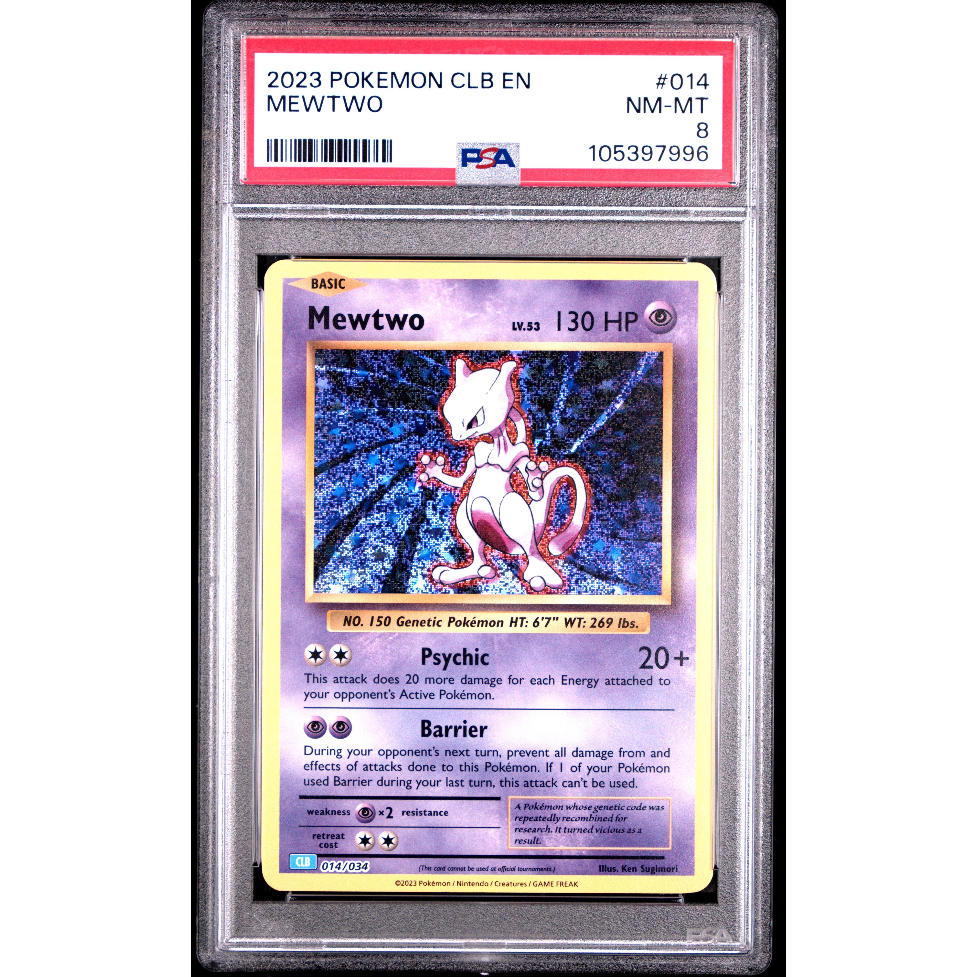 2023 Pokemon Classic Collection Mewtwo 014/034 PSA 8 Graded Card - Rare Collectible for Pokemon TCG Fans & Investors | Perfect for Display, Gaming, and Trading