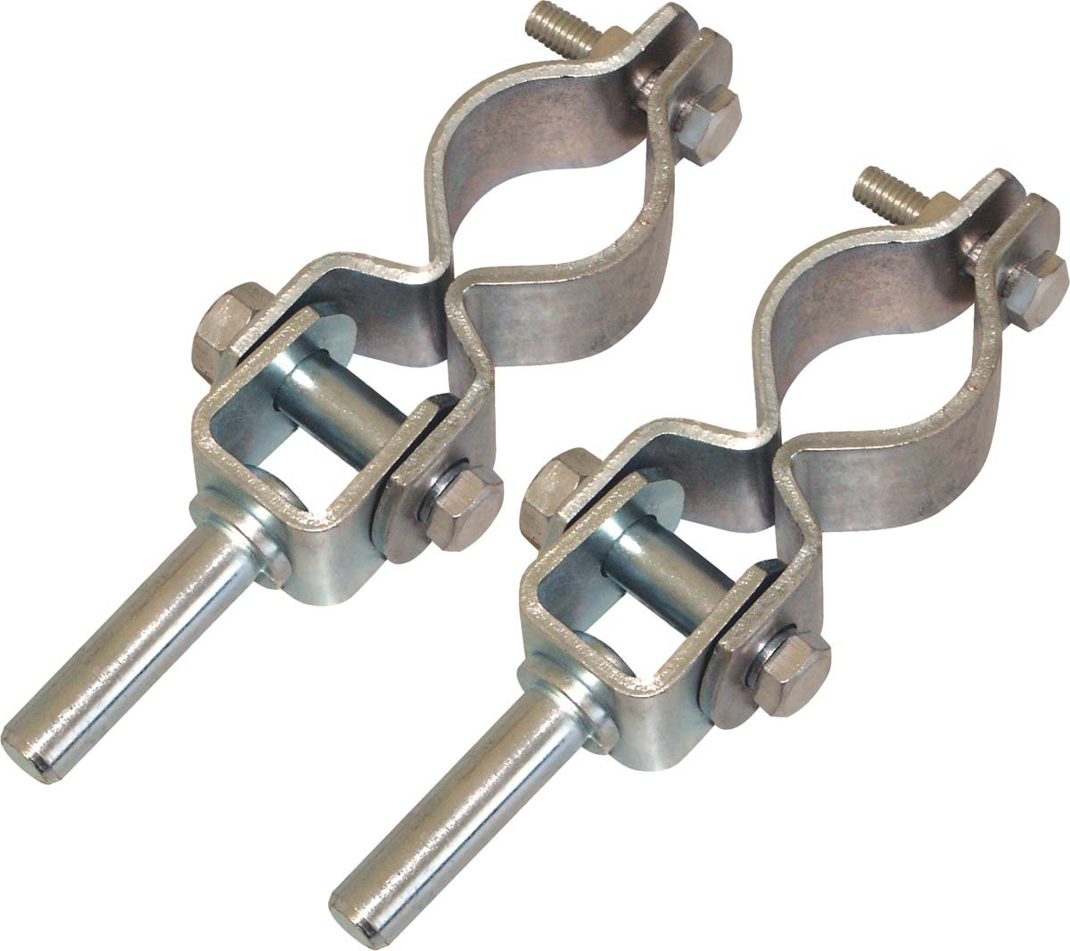SeaSense Heavy Duty Clamp-On Oar Locks for Rowing Boats, Kayaks & Canoes - Silver Marine Grade Aluminum - Perfect for Fishing, Paddling & Water Sports