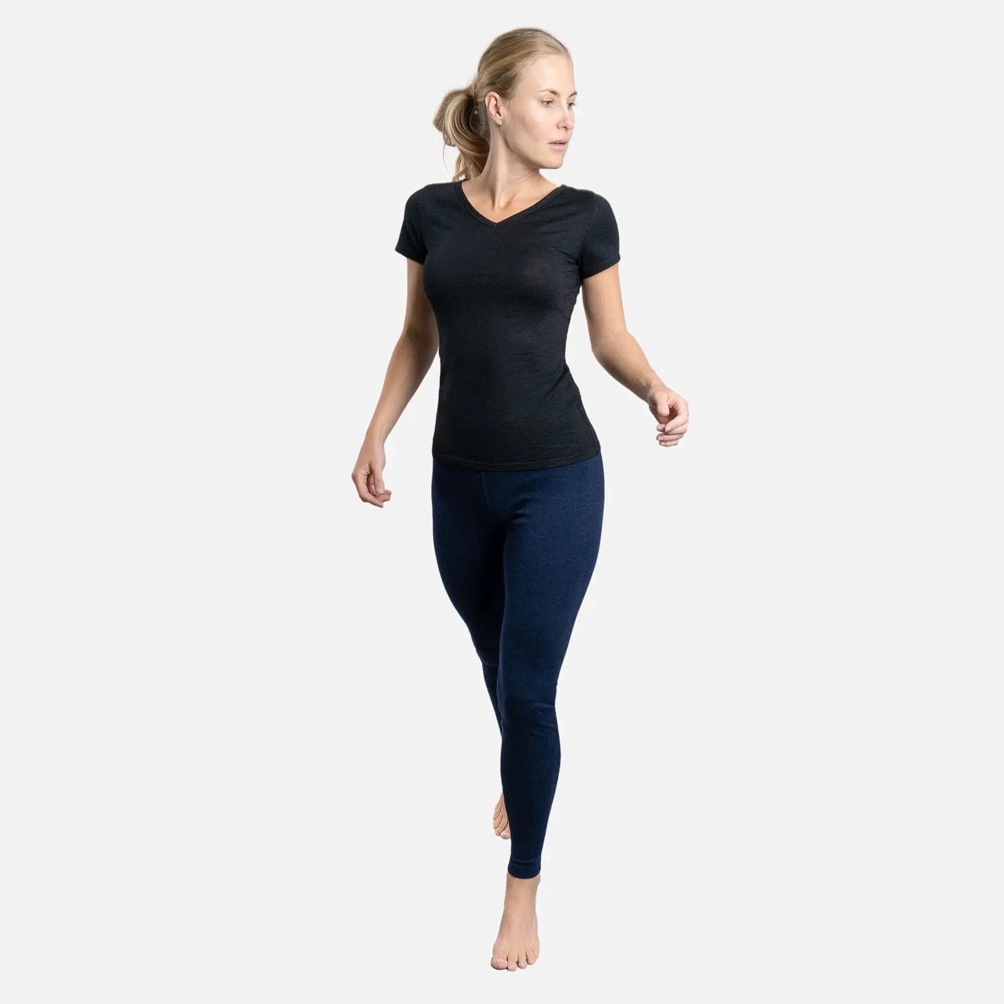 Ultralight 160 Women's Alpaca Wool V-Neck T-Shirt - Soft & Breathable for Travel, Hiking & Everyday Wear